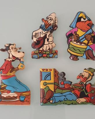 Lotto di 4 Figurine Gadget Formaggino Mio Anni 70
