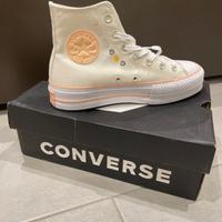 Scarpe Donna Converse NUOVE Originali 38 Crema