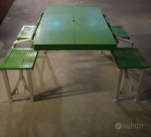 TAVOLINO PIEGHEVOLE CON SEDIE PIC NIC