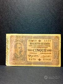 5 Lire Umberto I del 1892 in Rarità (R2) al NATUR