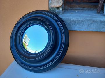 Specchio in legno nero
