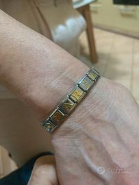 Bracciale acciaio e oro