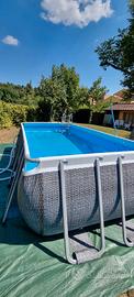 Piscina Bestway 488x244x122 + pompa + scaletta 