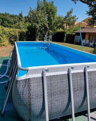 Piscina Bestway 488x244x122 + pompa + scaletta 
