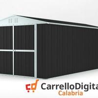 Box garage auto in Acciaio 327x611cm 19mq nero