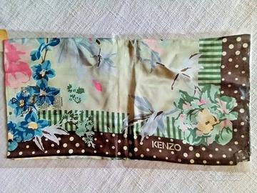 KENZO Foulard in seta tema floreale Vintage