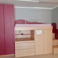 CAMERETTA MODERNA CON SCRIVANIA INTEGRATA