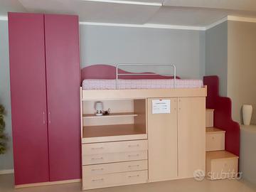 CAMERETTA MODERNA CON SCRIVANIA INTEGRATA