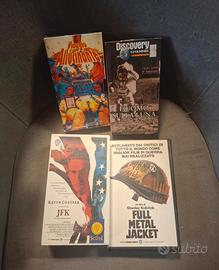 4 VHS: JFK, full metal jacket, viaggio allucinante