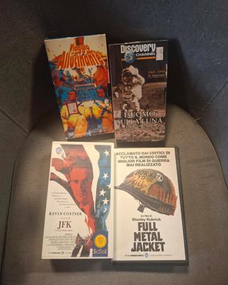 4 VHS: JFK, full metal jacket, viaggio allucinante