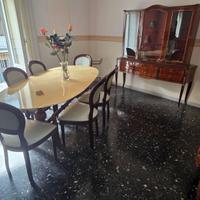 Tavolo classico marmo con base in legno