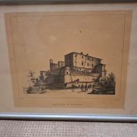 Antica incisione – Castello di Saluzzo (XIX sec.) 