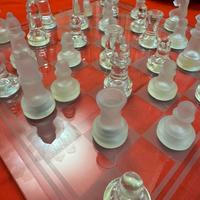 Gioco di scacchi in vetro