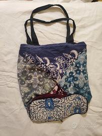 borsa shopper tela boho hippie vintage mare