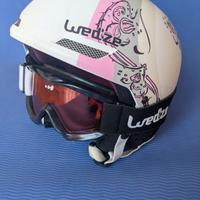 casco sci e maschera wedze donna nuovo