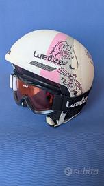 casco sci e maschera wedze donna nuovo