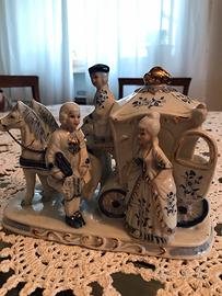 Porcellana gruppo di statuine da collezione