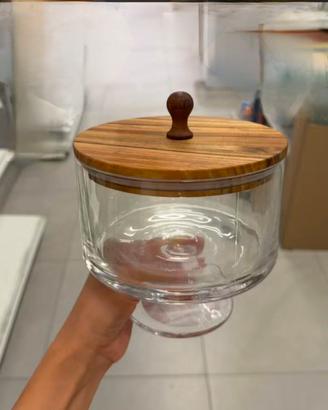 Barattolo in vetro con coperchio in legno NEW