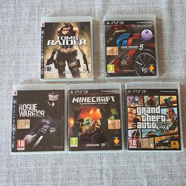 Lotto 5 Giochi PS3 - Minecraft, GTA V, Tomb Raider