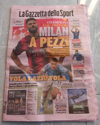 Gazzetta Dello Sport 29 novembre 2023 Milan fuori