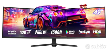 Viewedge Schermo da gaming curvo FHD da 49"