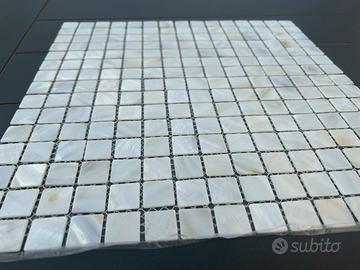 Mosaico gres - bianco perla
