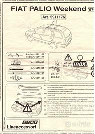 Barre portapacchi Fiat Palio weekend