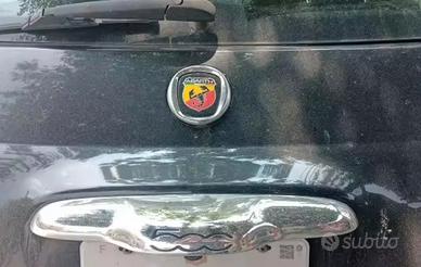 2 pz adesivo Abarth cofano macchina Fiat 
