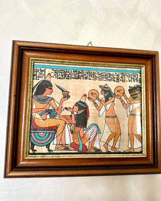 Collezionismo Egyptian papirus with scenes