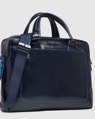 Borsa Piquadro da lavoro porta pc in pelle BLU
