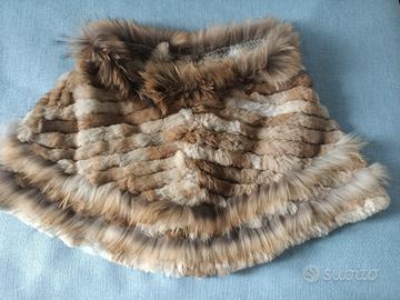 mantella in pelliccia di lapin