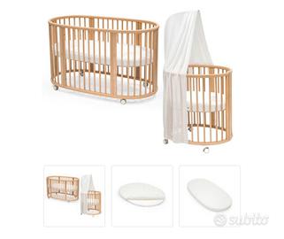 Set culla e lettino stokke tipo sleepi + materassi