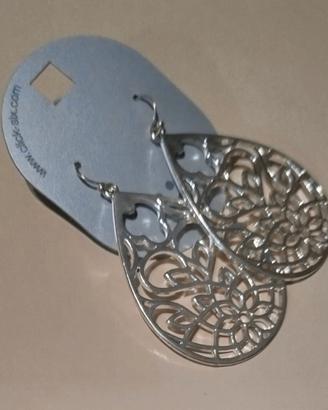 Orecchini - Silver Heart & Daisy "SIX" (nuovi)
