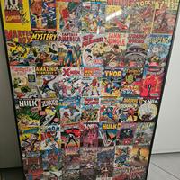 Quadro Poster Marvel Comics - Collage Copertine