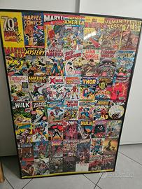 Quadro Poster Marvel Comics - Collage Copertine