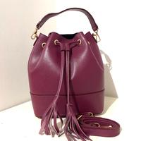 Borsa a secchiello in vera pelle