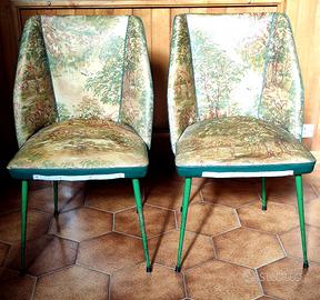 Set di due poltroncine italiane anni 50 bicolore