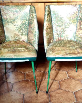 Set di due poltroncine italiane anni 50 bicolore