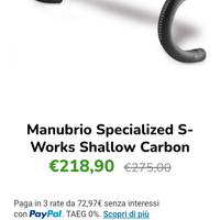 Manubrio Sworks  Shallow Carbon e attacco Sworks