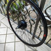 Ruota posteriore carbon con motore elettrico 250W