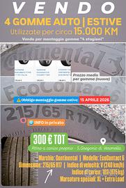 Gomme auto estive (4pz) Continental EcoContact6 XL