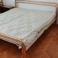 letto in ottone con rete a molle