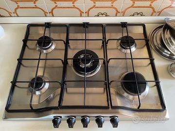 Piano cottura Rex Electrolux 5 fuochi inox