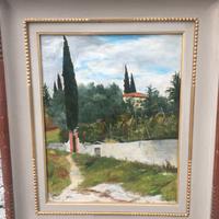 Dipinto 'paesaggio del Garda' Malcesine - U. Colli