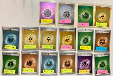 Carte pokemon energie vari set + swirl