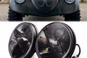 2 FARI LED 7'' Per VW MAGGIOLINO Bianco Ghiaccio