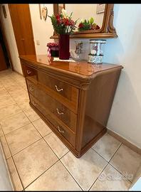 Comò con specchio marrone 45€