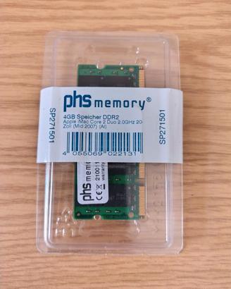PHS-memory 4GB RAM DDR2 SO DIMM 800MHz PC2-6400S