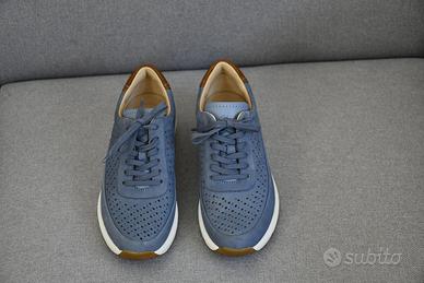 Sneakers Clarks, colore azzurro,  pelle, 39.5