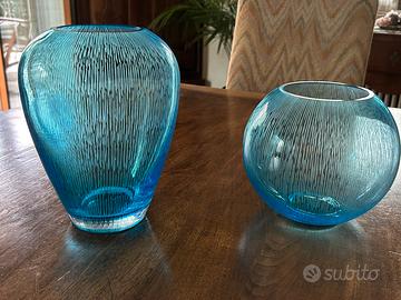 Coppia di vasi blu/azzurro marchio Comtesse